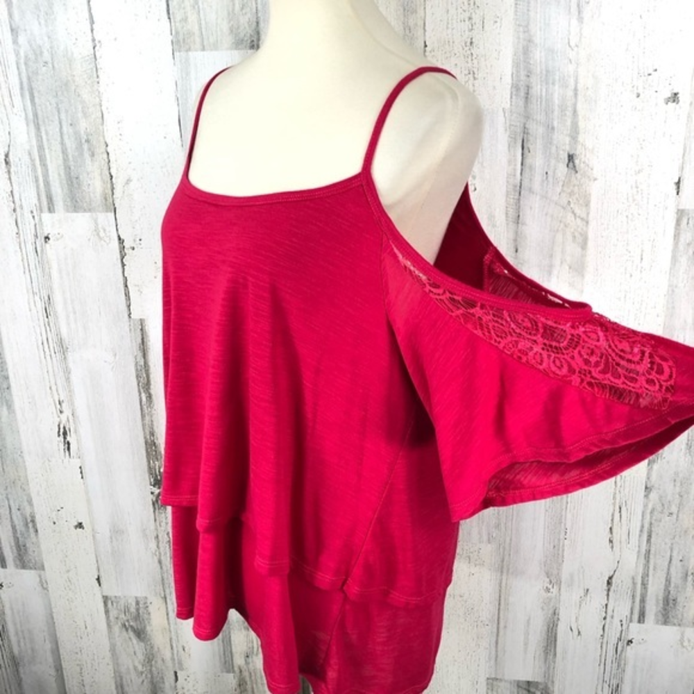 Torrid Women's Barbie Pink Could Shoulder Blouse Top Shirt‎ Sz 00